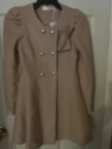 Gorgeous Cherry Dress Beige Girls’ Dress Coat With In SZ-L NWT - Picture 1 of 3
