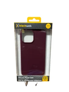 Black Web Silicone Case Iphone 12 Pro Max 13 Pro Max Compatible - Picture 1 of 2