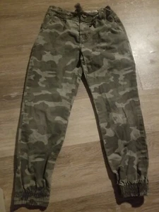 Denim Co Camo Joggers Unisex All Cotton Adjustable Waist Drawstring Size 6/7  - Picture 1 of 6