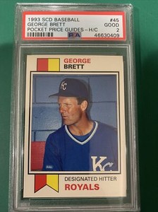🔥George Brett 1993 SCD Baseball Pocket Price Guides H/C #45 PSA 2🔥