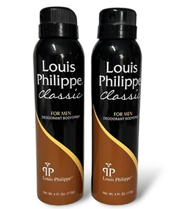 2 Louis Philippe Deodorant Spray Aerosol New Classic Men 4 fl oz - Picture 1 of 2