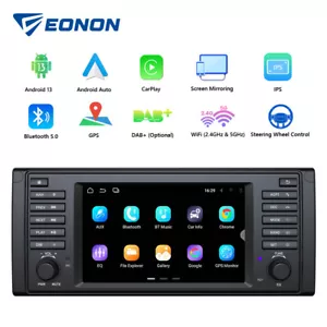 For BMW E39 E39A13 M5 Android 13 Radio 7in Car Dash GPS CarPlay Stereo Bluetooth - Picture 1 of 21