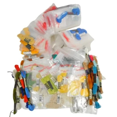 DMC Anchor Generic Lot of  80 Plus Embroidery Floss Skeins Colors Thread - Image 1 of 4