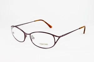 Tom Ford Eyeglasses Women's Oval Metal Frame Optical FT5118V 081 Purple 54mm NEW - Picture 1 of 5