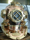 18'' Vintage Copper Finish Brass Scuba Divers Diving Helmet Royal Navy Marine