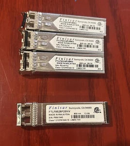 Finisar FTLF8524P2BNV (3) 4GB + FTLF8528P2BNV 8GB Fibre Channel SFP Transciever - Picture 1 of 1