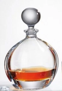 Decanter Whiskey Cognac Vodka Wine 22oz 650ml Carafe Czech Bohemia Crystal, Gift - Picture 1 of 6