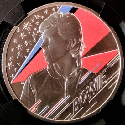 2020 G.Britain S£2 David Bowie Fir-Release 1OZ Silver PF70 ULTRA CAMEO - Imagen 1 de 4