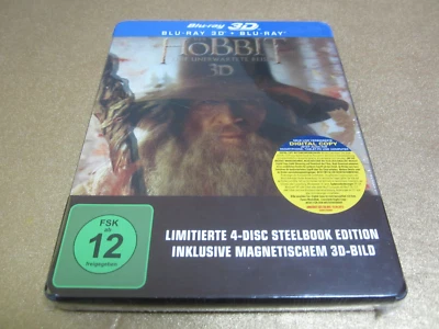 Der Hobbit: Eine unerwartete Reise / 4-Disc Magnet STEELBOOK  ( 3D+ 2D ) NEU&OVP - Bild 1 von 4