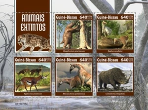 Guinea-Bissau - Especies extintas 2019 - Hoja de 5 estampillas - GB190704a - Imagen 1 de 1