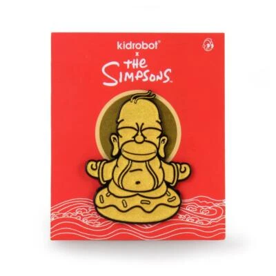 Kidrobot x Simpsons - Golden Homer Buddha - 1.5" Enamel Pin - SDCC 2020 Excl! - Image 1 of 2