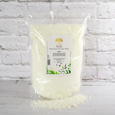 2kg Soy Wax Flakes 100% Pure Clean Burning Natural Soy Wax Eco Candle Making • 15.09€