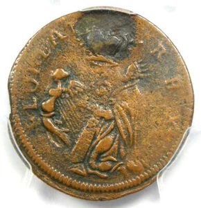 1670 New Jersey St Patrick Farthing Colonial Coin 1/4P - PCGS VF Details! - Picture 1 of 5