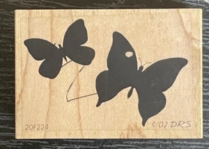 Sello de goma de madera maciza sombra cola de golondrina monarca especie insecto mariposa - Imagen 1 de 2