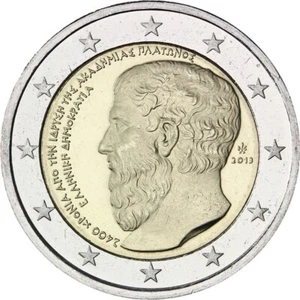 Greece 2013 UNC coin 2 euro Anniversary of the founding of Plato’s Academy . - Picture 1 of 1