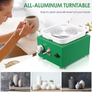 Mini Pottery Wheel Machine 6.5cm 10cm Double Turntables Forming Machine 30W US - Picture 1 of 12