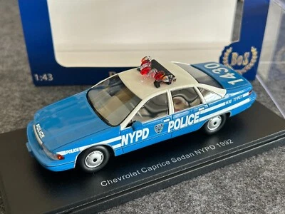 RARO!!! Chevrolet Caprice sedán de resina escala 1/43 BOS NYPD 1992-modelo coche azul Foto 1 de 4