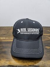 Reel Legends Performance Outfitters Fishing Snapback Hat Black & White 