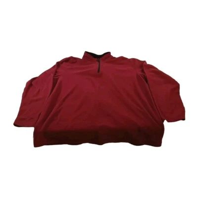 Reel Legends Fleece Jacket Men’s XL Maroon 1/4 Zip Pullover Lightweight Pockets - Image 1 of 4