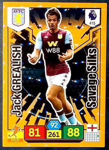 JACK GREALISH 2019-20 PANINI ADRENALYN XL FOOTBALL SAVAGE SILKS #415 ENGLAND - Bild 1 von 2