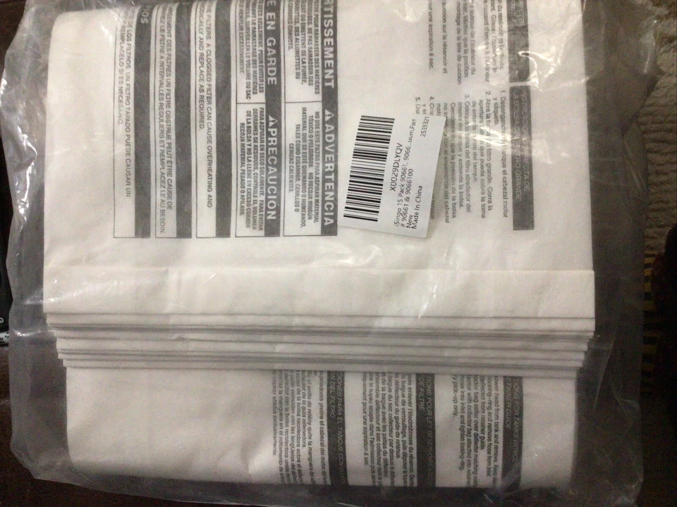 13 Pack 90661 9066100 Replacement Vacuum Filter Bags for Shop Vac 5-8 Gallon - Image 1 of 1