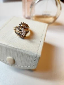 14K Gold Marquise .75 carat Solitaire Diamond Ring, Pre-owned, Size 4.5 - Picture 1 of 8