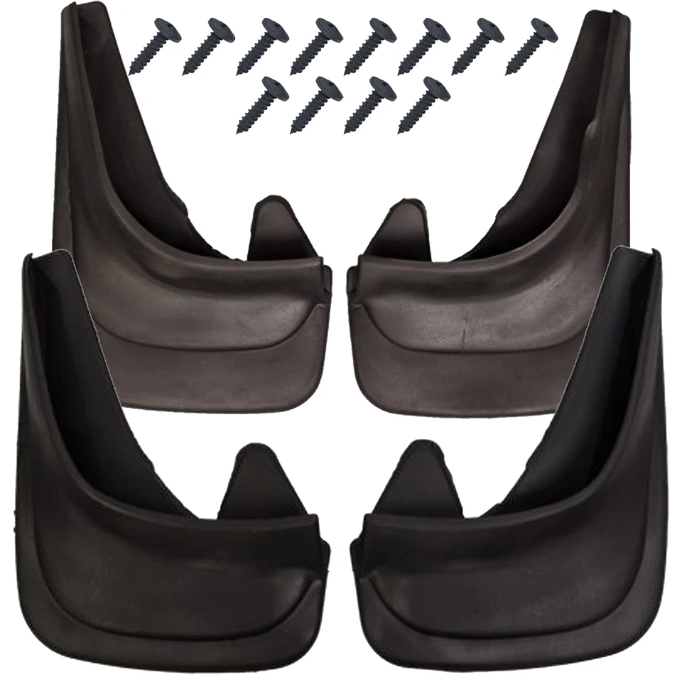 Universal Car Rubber Black Mudflaps Mud Flaps Guards Set of 4 Front & Rear