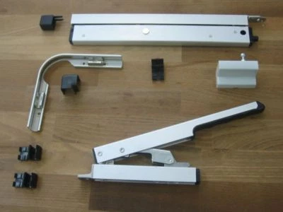 HAUTAU Primat FL190 Grundkarton Öberlichtöffner Beschlag silber / schwarz / weiß