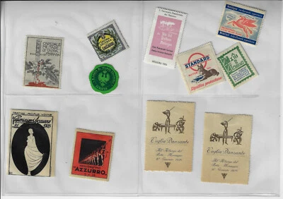 Lot of 11 Vintage Italian Advertising Stamps Standard Motor Oil Mobil Gas - Image 1 of 2