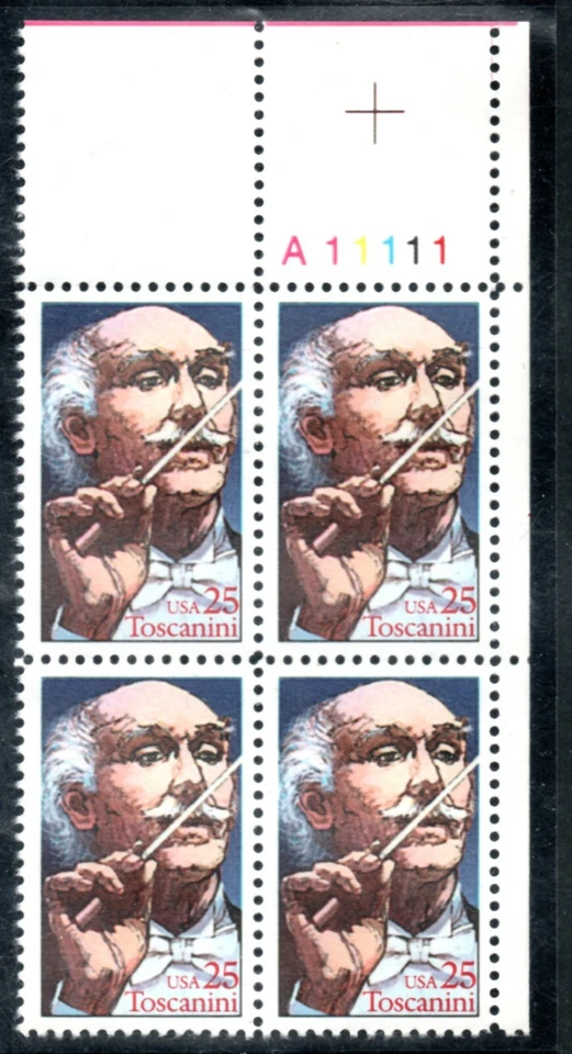 US Scott #2411 Plate Block of 4, "Toscanini", Never Hinged, #A11111 UR - Image 1 of 1