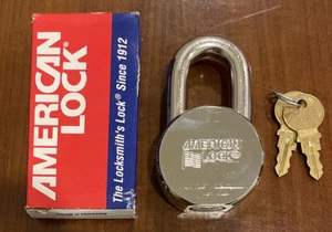 AMERICAN LOCK AH10 LUCCHETTO IN ACCIAIO MASSICCIO RESISTENTE (CROMATO) / 2 pollici / NUOVO - Foto 1 di 4