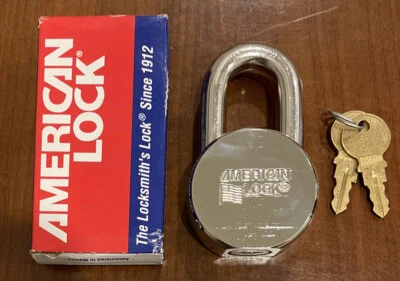 AMERICAN LOCK AH10 HEAVY DUTY SOLID STEEL (CHROME PLATED) PADLOCK / 2 In. / NEW - Image 1 of 4