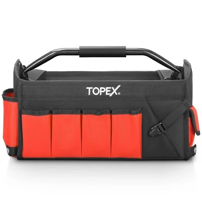 TOPEX 16 Inch Tool Bag, Multi-pocket Tool Organiser, Wide Mouth Tool Tote Bag - image 1 of 4