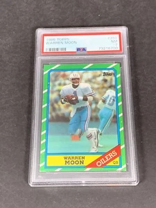 Topps # 350 1986 nfl hof warren moon psa 7 casi nuevo pop bajo 70 - Imagen 1 de 2
