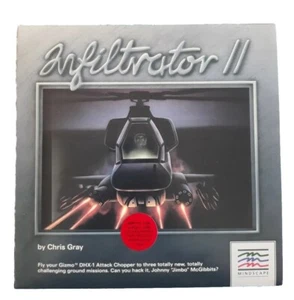 Infiltrator II by MINDSCAPE, IBM PC/PCjr 128K, 5.25 disk. VINTAGE PC GAME  - Afbeelding 1 van 8