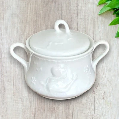 Richard Ginori Iris Sugar Pot, 8cm Vintage Teaware - Image 1 of 4