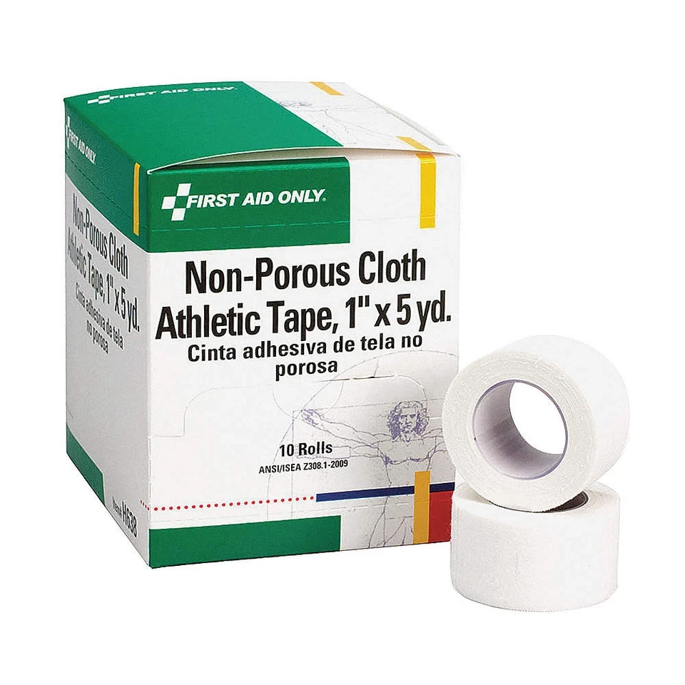 FIRST AID ONLY H638 Athletic Tape,5yd,1"W,White,PK10 40JH03 - Image 1 of 1