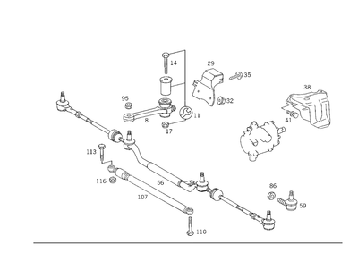 Alavanca intermediária genuína Mercedes-Benz 202-460-04-19 - Imagem 1 de 2