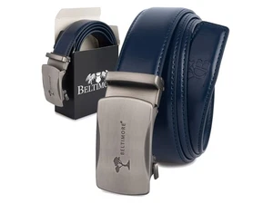 Beltimore Herren Ledergürtel dunkelblau Echtleder 110 cm Automatikschließe - Bild 1 von 9