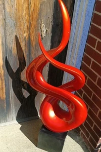UMA ENTERPRISE VERY RARE "HELLISH" FLAME SCULPTURE RESIN STONE 42 IN TALL! fa - Picture 1 of 12
