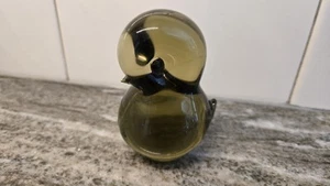 Vintage Kunstglas Birdie FM Konstglas schwedisch helloliv Briefbeschwerer 3-3/8" - Bild 1 von 5