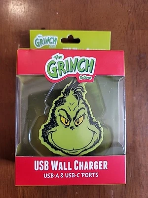 Cargador de pared USB DR SEUSS The Grinch NUEVO G2A Foto 1 de 4