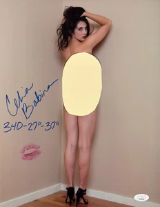 CELINA BOBINA Signed Autographed 11x14 PHOTO Model LIP PRINT KISS JSA CERTIFIED - Picture 1 of 6
