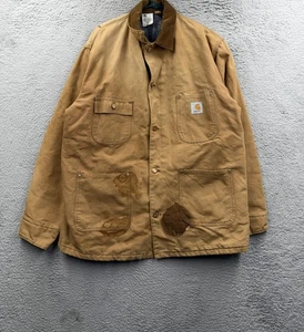 Abrigo Carhartt Para Hombres Grande 44 Alto Marrón Pato Lona 6BLCT Vintage Manta Forrada - Imagen 1 de 8
