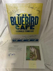 2000 The Bluebird Cafe Nashville 14x23 Auto Poster Robert Hunter Dead Plus 4 - Bild 1 von 7