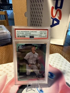 2022 Bowman Chrome Prospects Yellow Refractor #BCP231 Ezequiel Tovar /125 PSA 8 - Bild 1 von 7