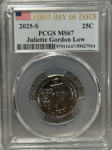 2025 S Juliette Gordon Low PCGS MS67 FDOI DL5 - Picture 1 of 4