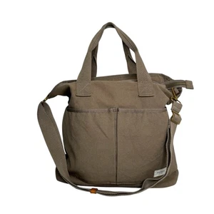 Margot New York Blair Large Tote Olive Green Crossbody Bag Cotton Canvas Travel - Picture 1 of 11