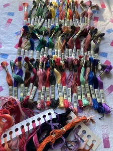 Lot of 60 Assorted Color DMC Floss Plus Bonus - Picture 1 of 11