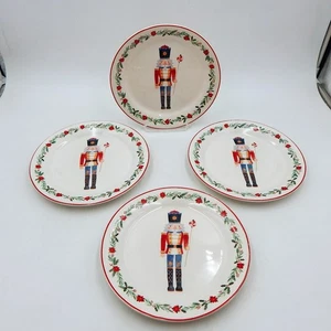 Sur La Table Nutcracker Salad Dessert Plates 8 3/4 Inch Set Of 4 - Picture 1 of 13